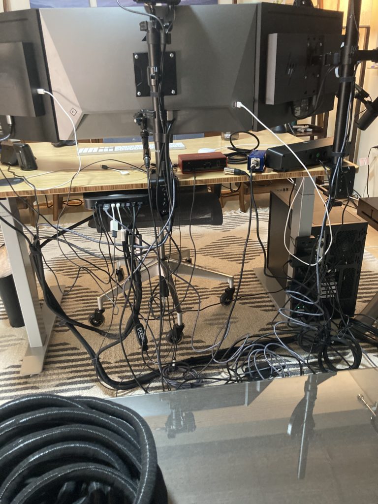 Cable management - before shot