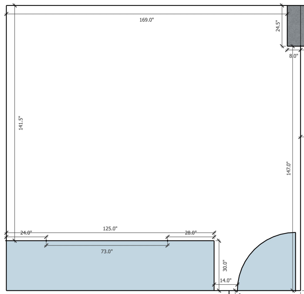 Floor plan of my home office